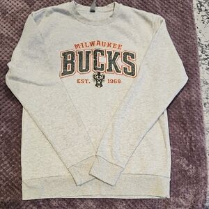 Milwaukee Bucks Gray Crewneck Sweatshirt